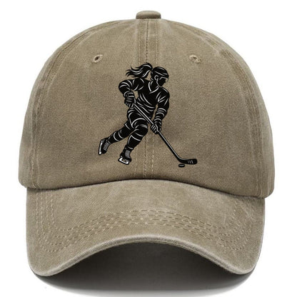 Female Hockey Skater Ponytail Classic Cap – Warm Sand