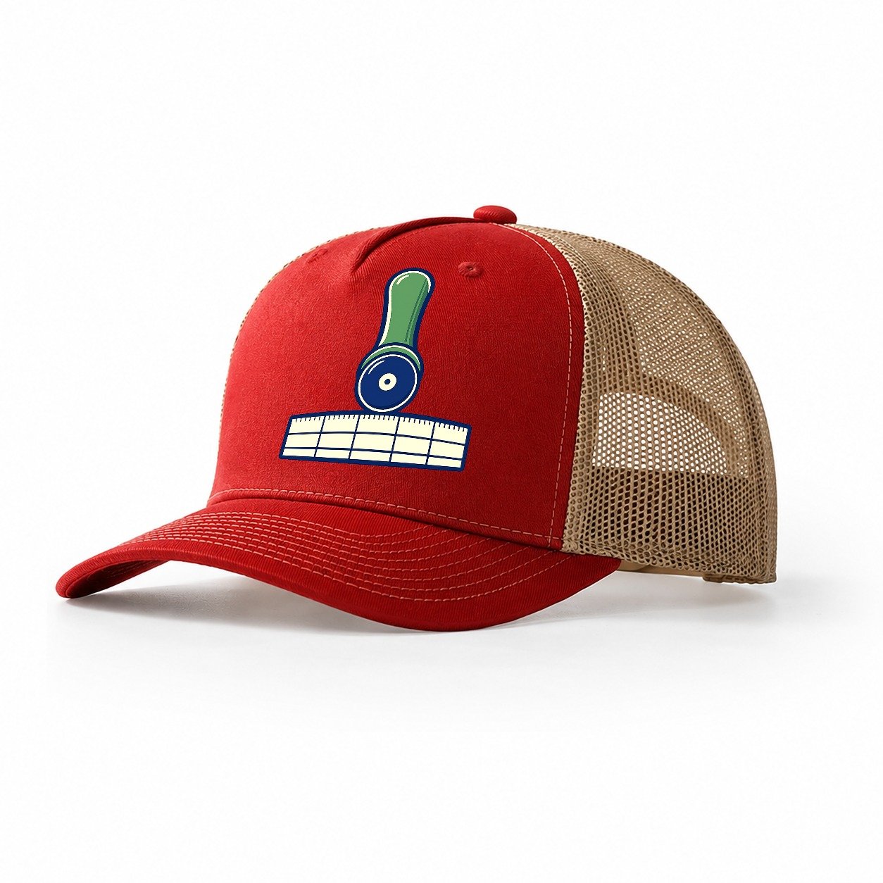 Rotary Cutter And Ruler Sewing And Quilting Trucker Hat – Red Khaki