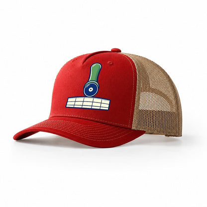 Rotary Cutter And Ruler Sewing And Quilting Trucker Hat – Red Khaki
