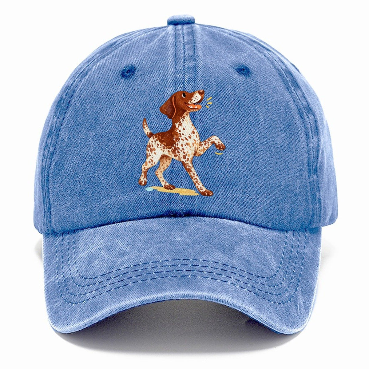 Brown and White Spotted Dog Classic Cap – Summer Sky