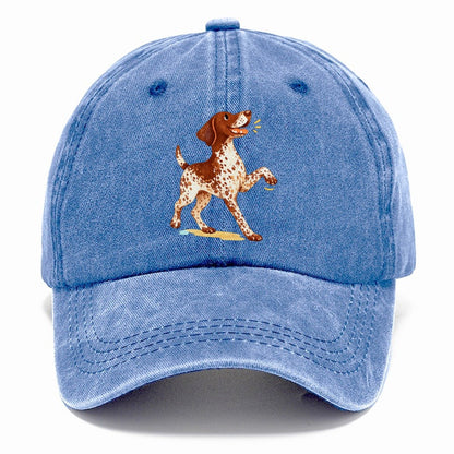 Brown and White Spotted Dog Classic Cap – Summer Sky