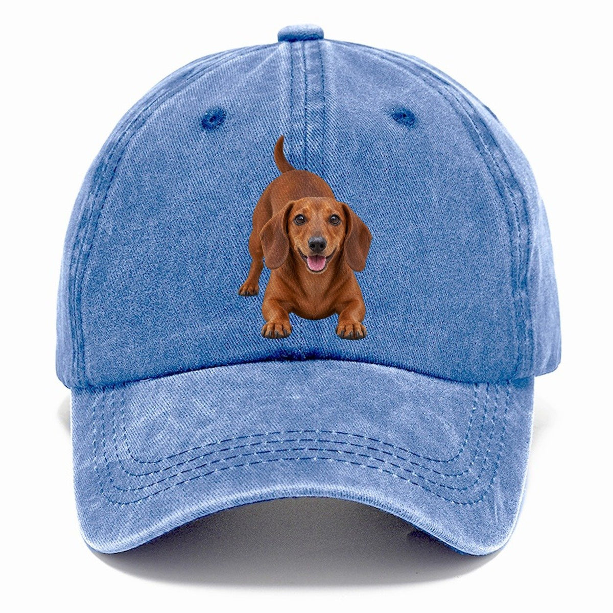 Dachshund Play Bow Top Breeds Classic Cap – Summer Sky