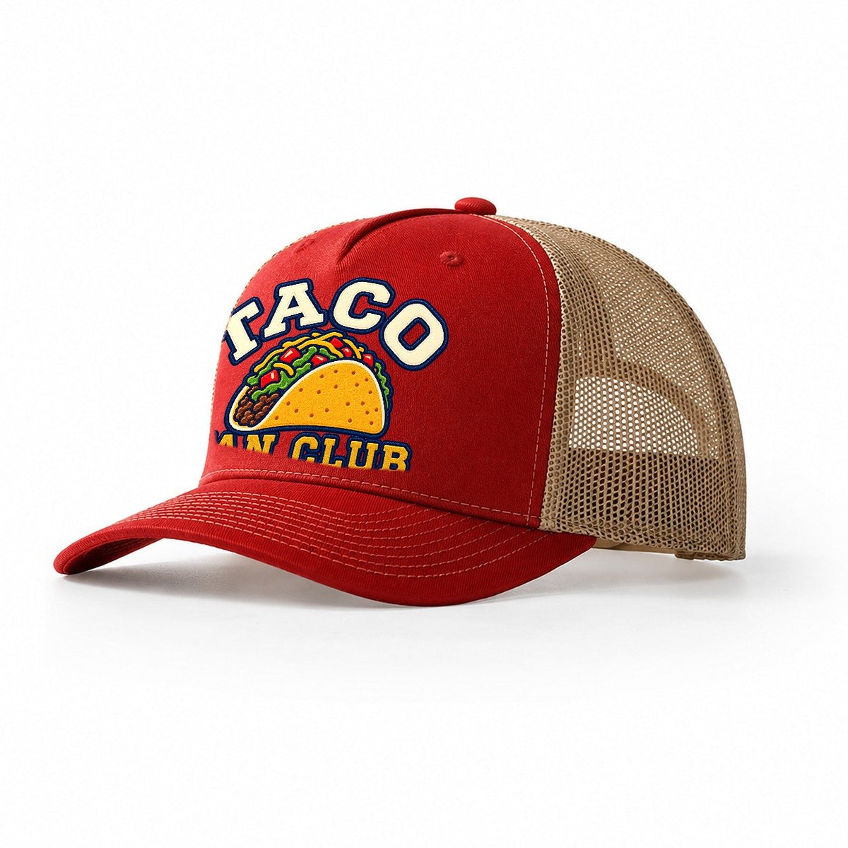 Taco Fan Club Trucker Hat – Red Khaki
