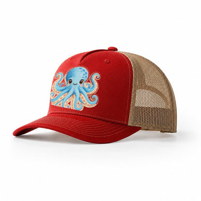 Starfish Little Twist Sea Sprite Trucker Hat – Red Khaki