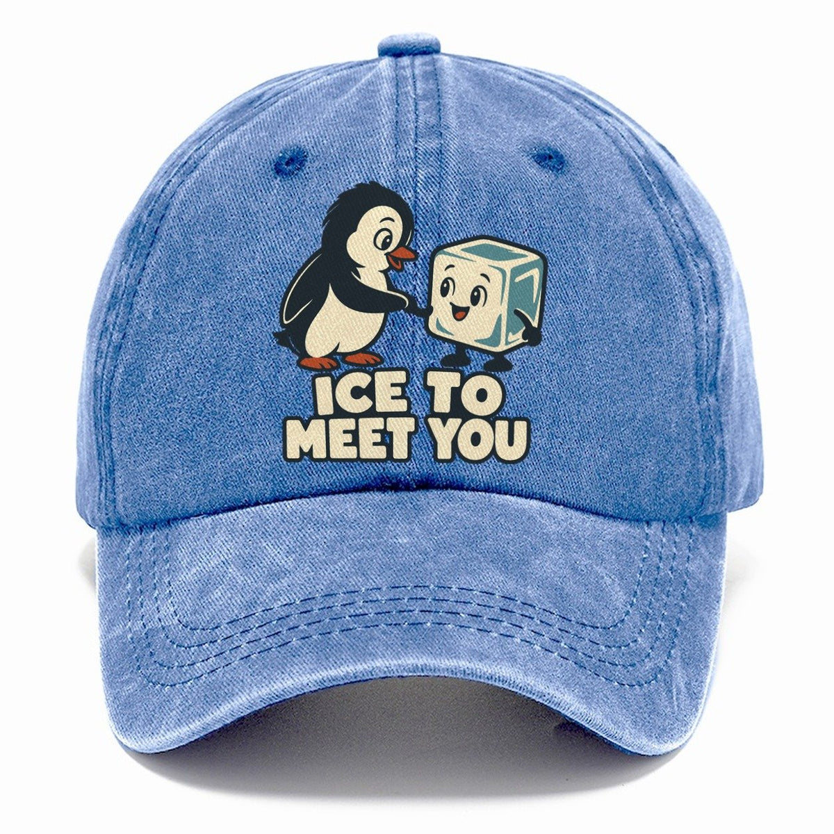 Ice To Meet You Familiar Punchlines Classic Cap – Summer Sky