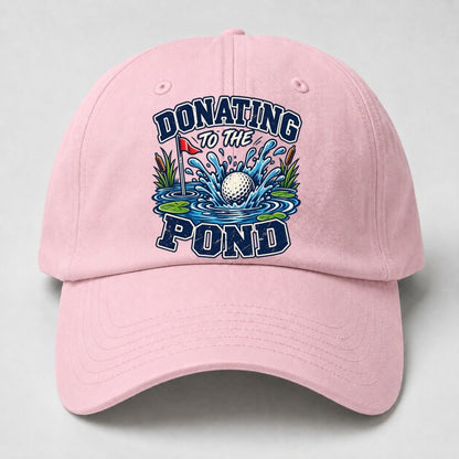 Donating To The Pond Golf Life Baseball Cap – Pink