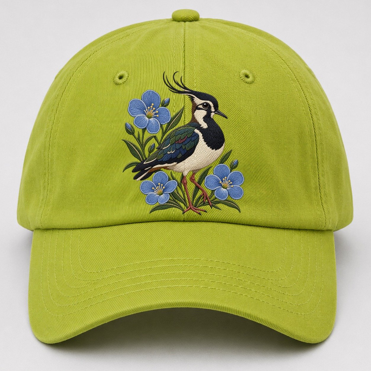 Northern Irish Flax And Lapwing Uk Culture Heritage Baseball Cap – Fluorescent Green