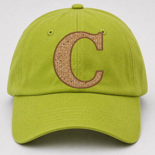 Woven Tweed C Monogram Baseball Cap – Fluorescent Green