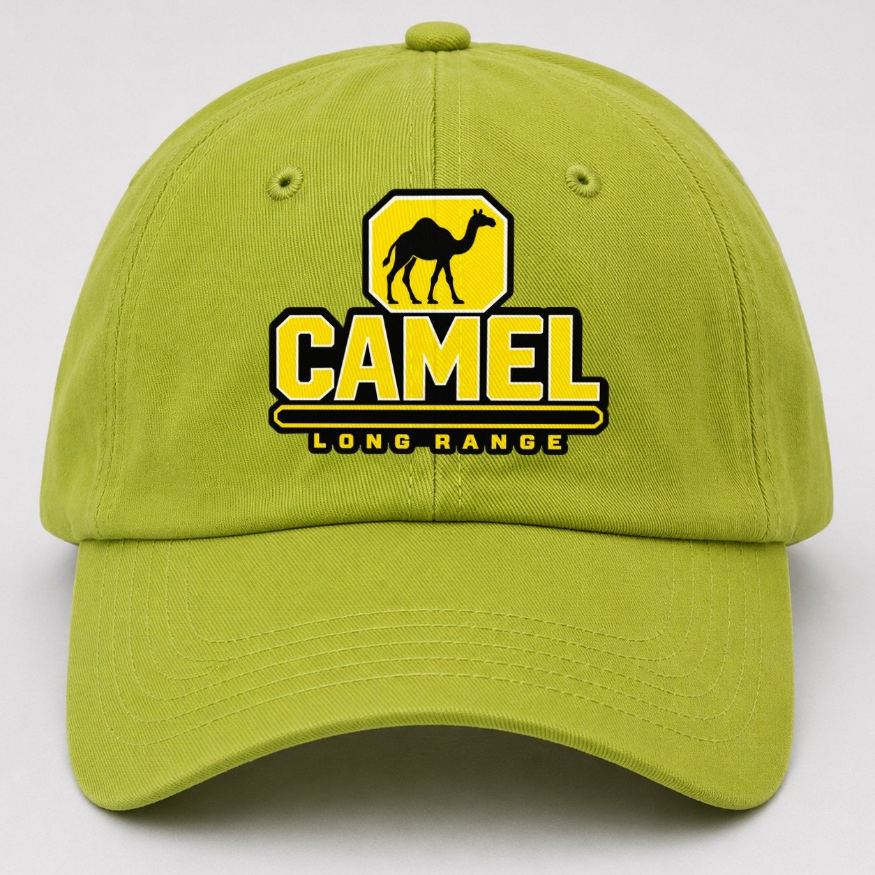 Camel Long Range Heavy Duty Baseball Cap – Fluorescent Green