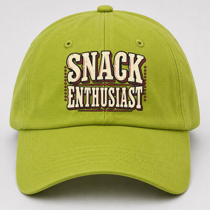 Snack Enthusiast American Wit Baseball Cap – Fluorescent Green