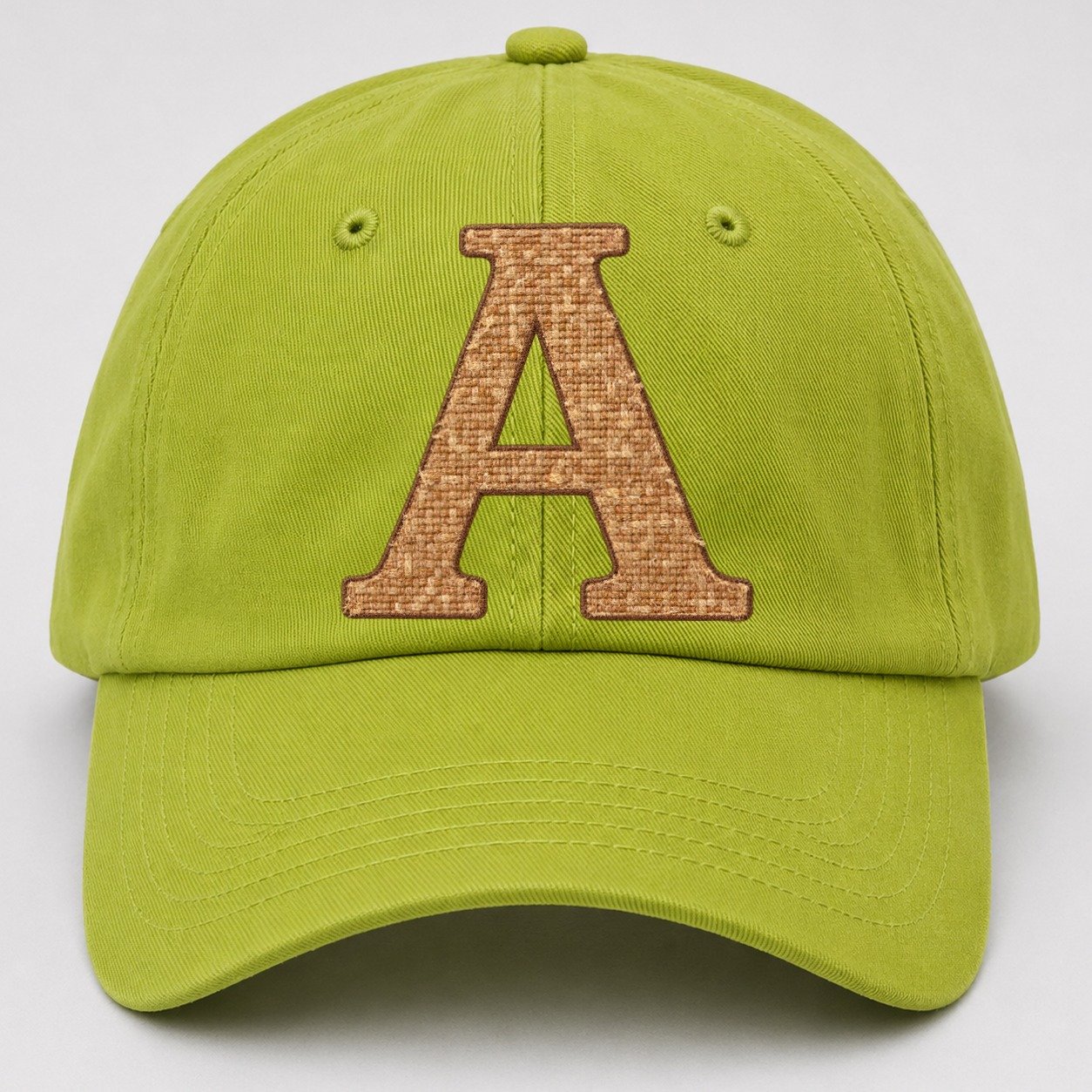 Woven Tweed A Monogram Baseball Cap – Fluorescent Green