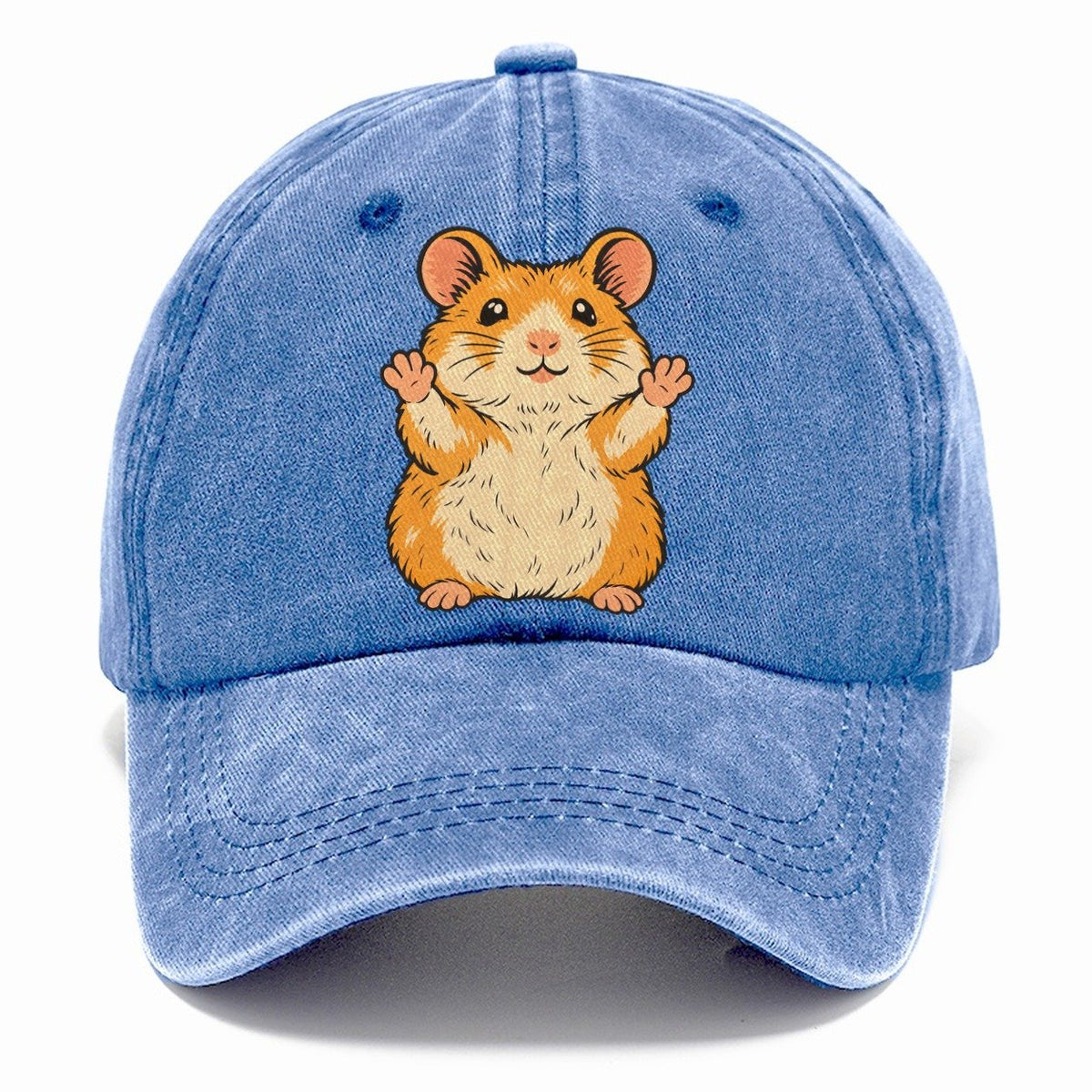 Hamster Paws Up Small Pet Logos Classic Cap – Summer Sky
