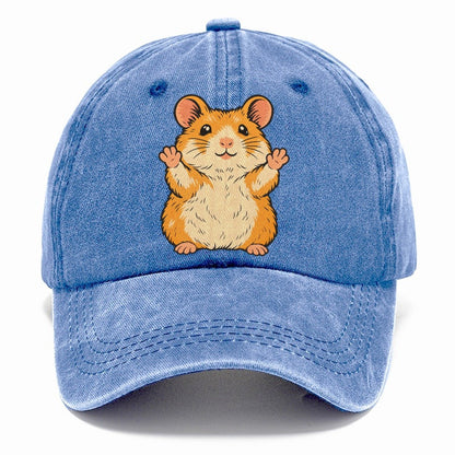 Hamster Paws Up Small Pet Logos Classic Cap – Summer Sky