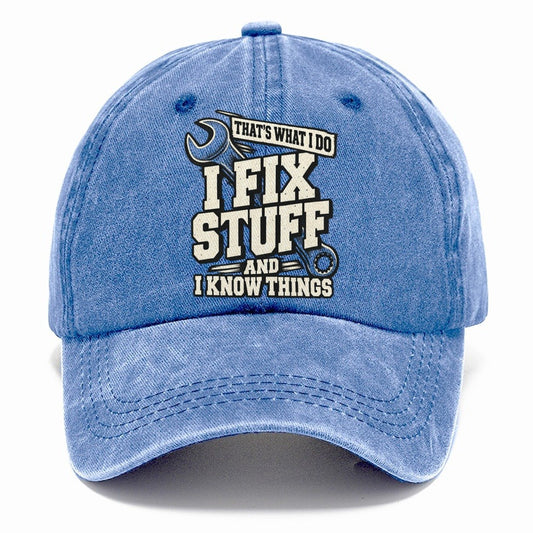 That's What I Do I Fix Stuff Classic Cap – Summer Sky