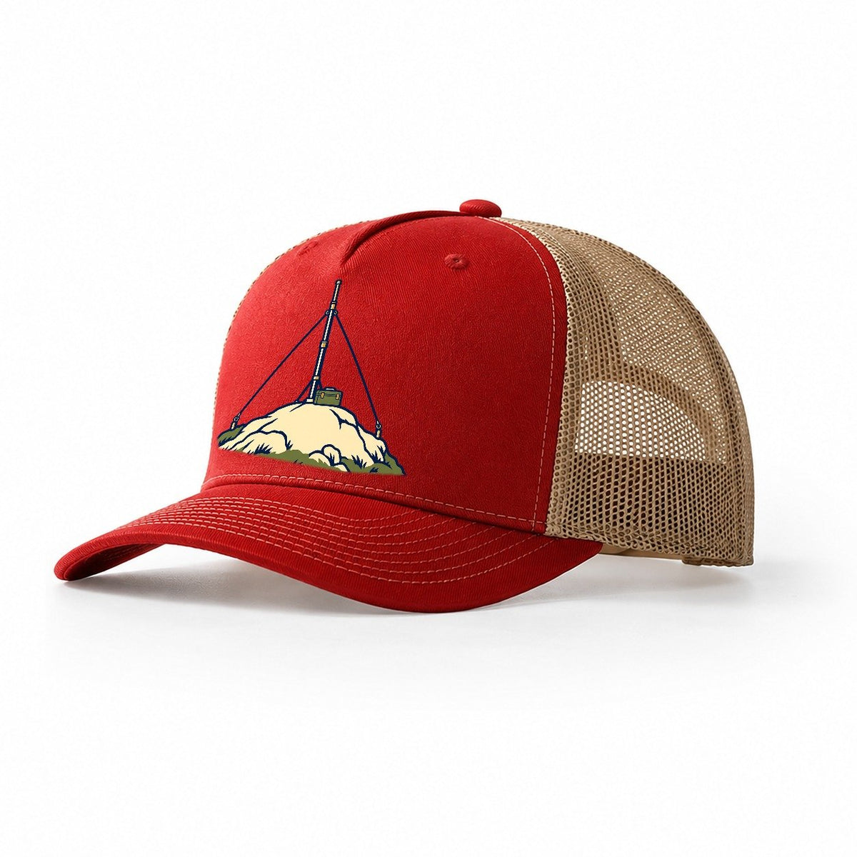 Hilltop Portable Station Amateur Radio Trucker Hat – Red Khaki