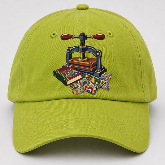 Bookbinder Press And Marbled Pages Uk Culture Heritage Baseball Cap – Fluorescent Green
