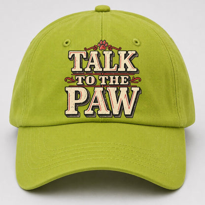 Talk To The Paw American Wit Baseball Cap – Fluorescent Green