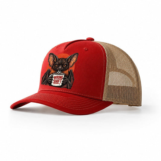 Fruit Bat Mug Truths Trucker Hat – Red Khaki