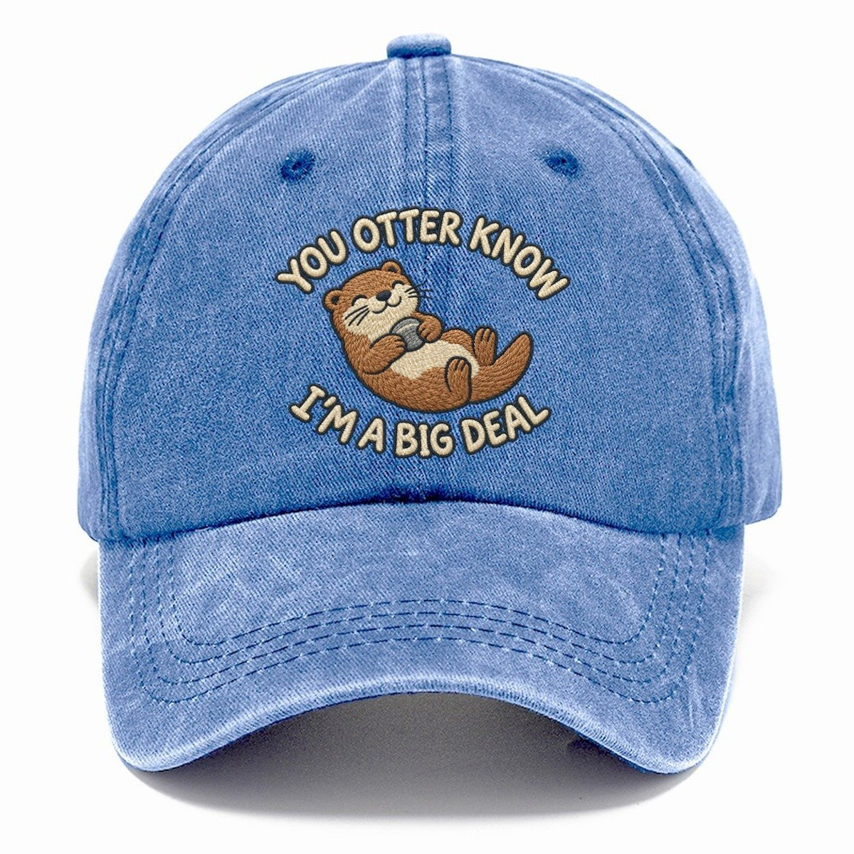 Otter Animal Puns Classic Cap – Summer Sky