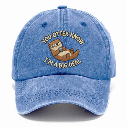Otter Animal Puns Classic Cap – Summer Sky