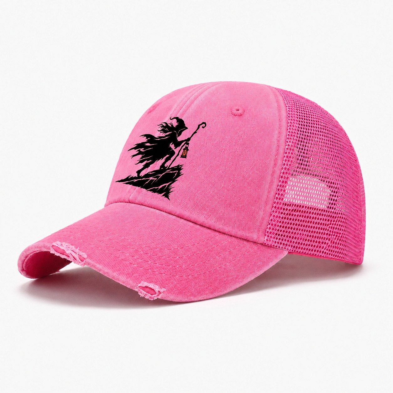 Pendle Hill Witch Witch Magic Washed Trucker Hat – Rose