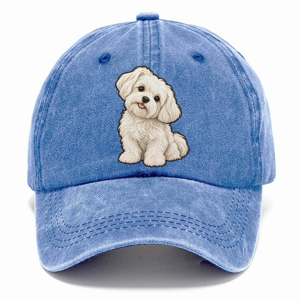 Maltese Head Tilt Fan Favorites Classic Cap – Summer Sky