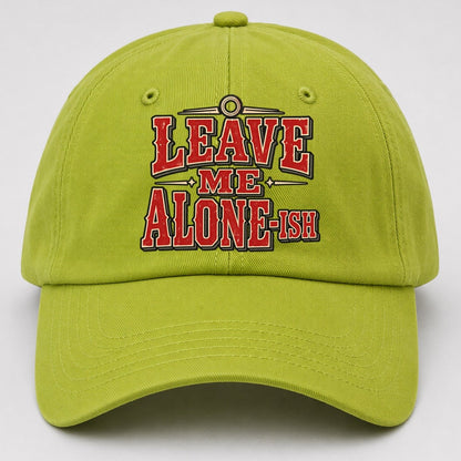 Leave Me Alone Ish American Wit Baseball Cap – Fluorescent Green