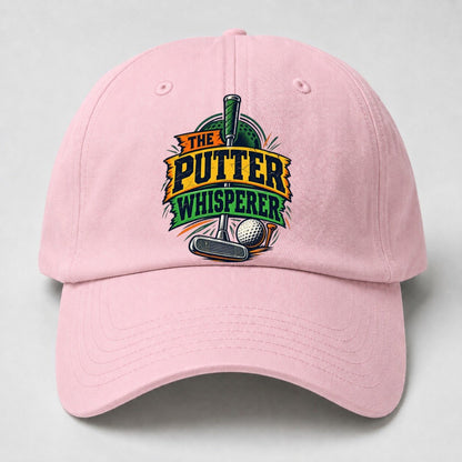 The Putter Whisperer Golf Life Baseball Cap – Pink