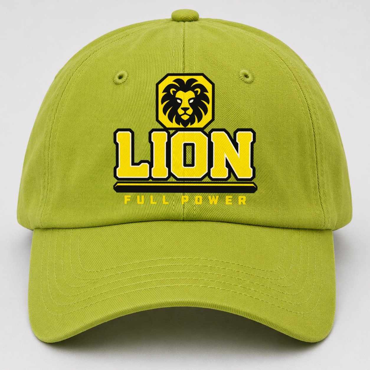 Lion Full Power Heavy Duty Baseball Cap – Fluorescent Green