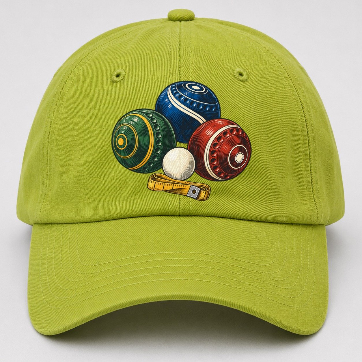 Lawn Bowls And White Jack Australia Cultural Icons Baseball Cap – Fluorescent Green