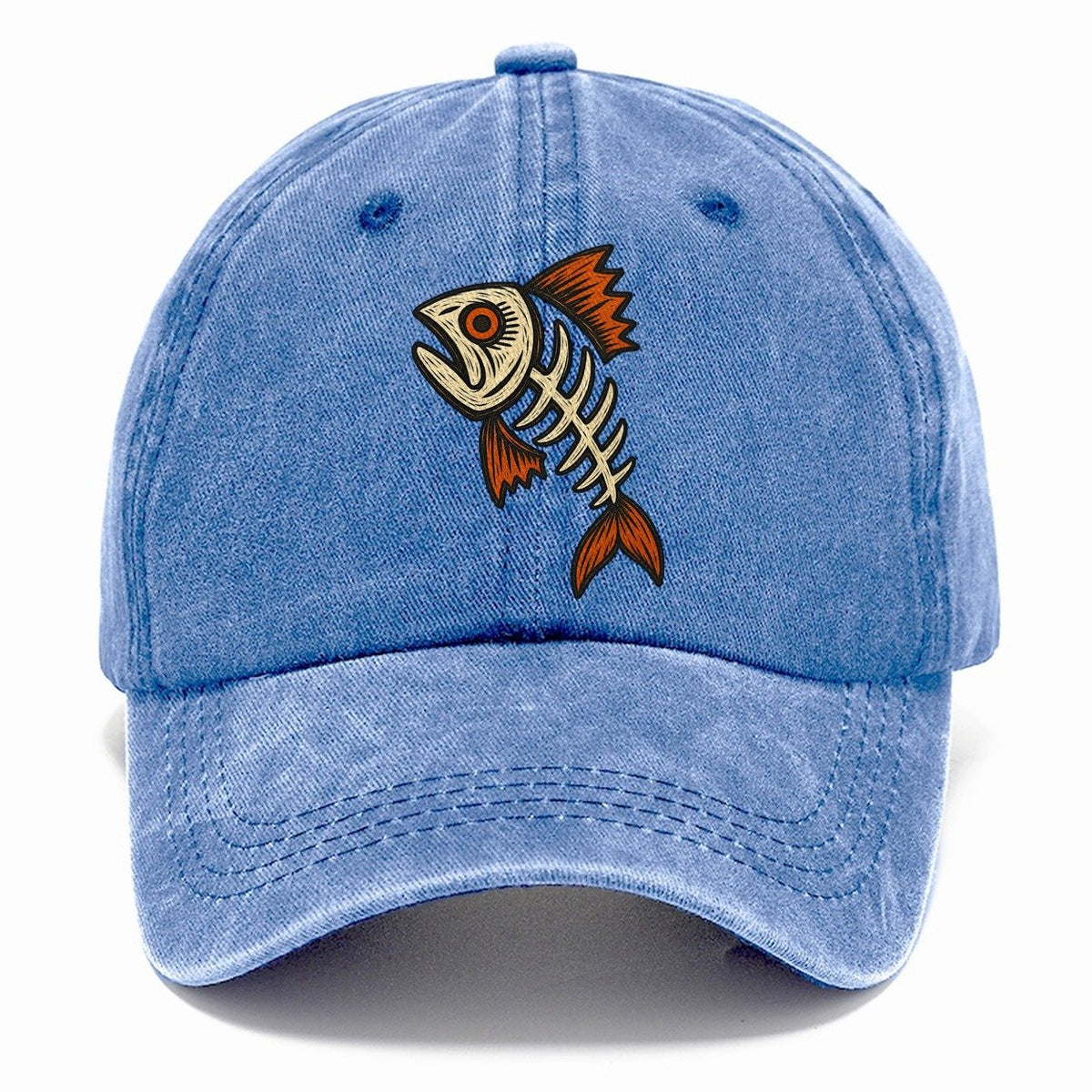 Fish Head Skeleton Classic Cap – Summer Sky