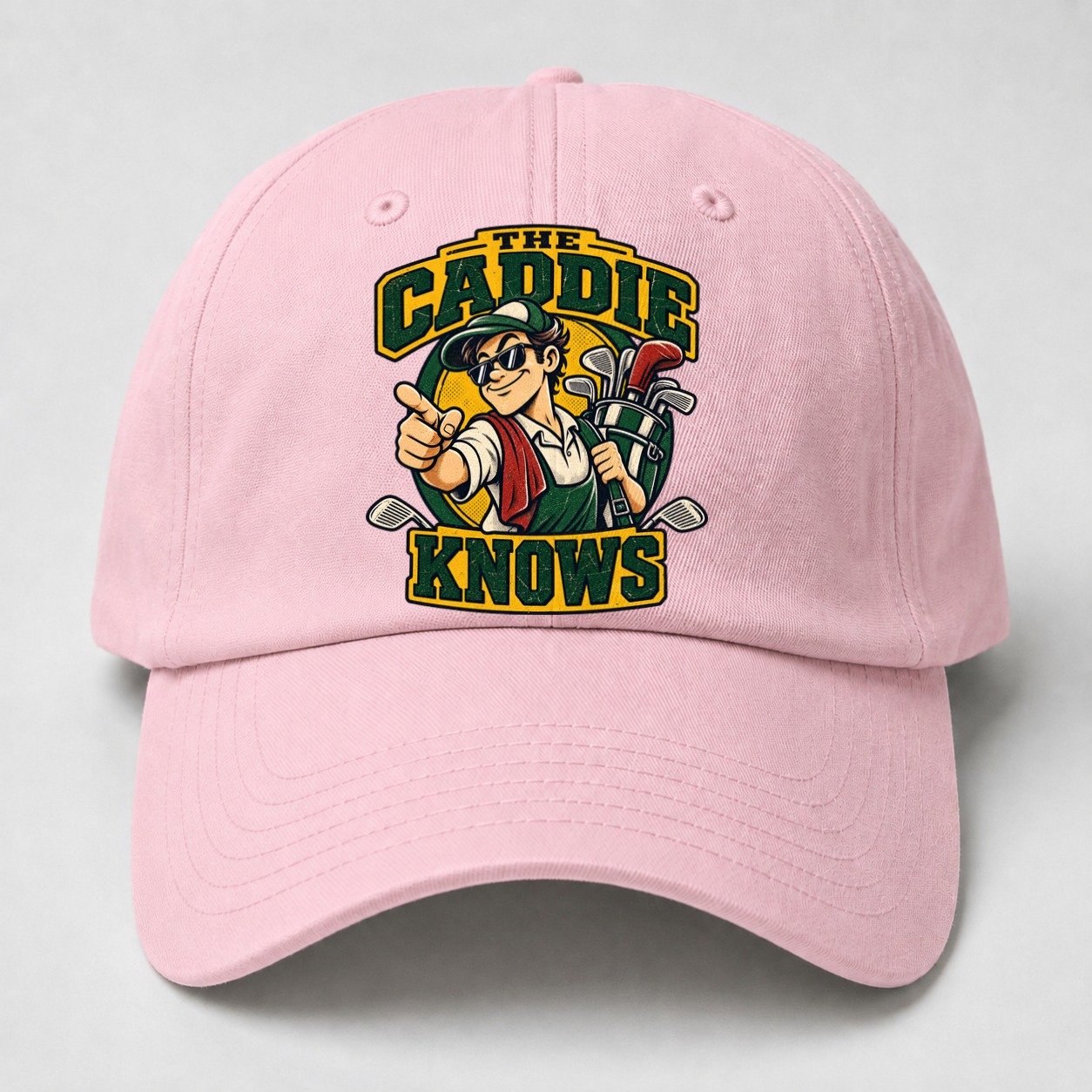 The Caddie Knows Golf Life Baseball Cap – Pink