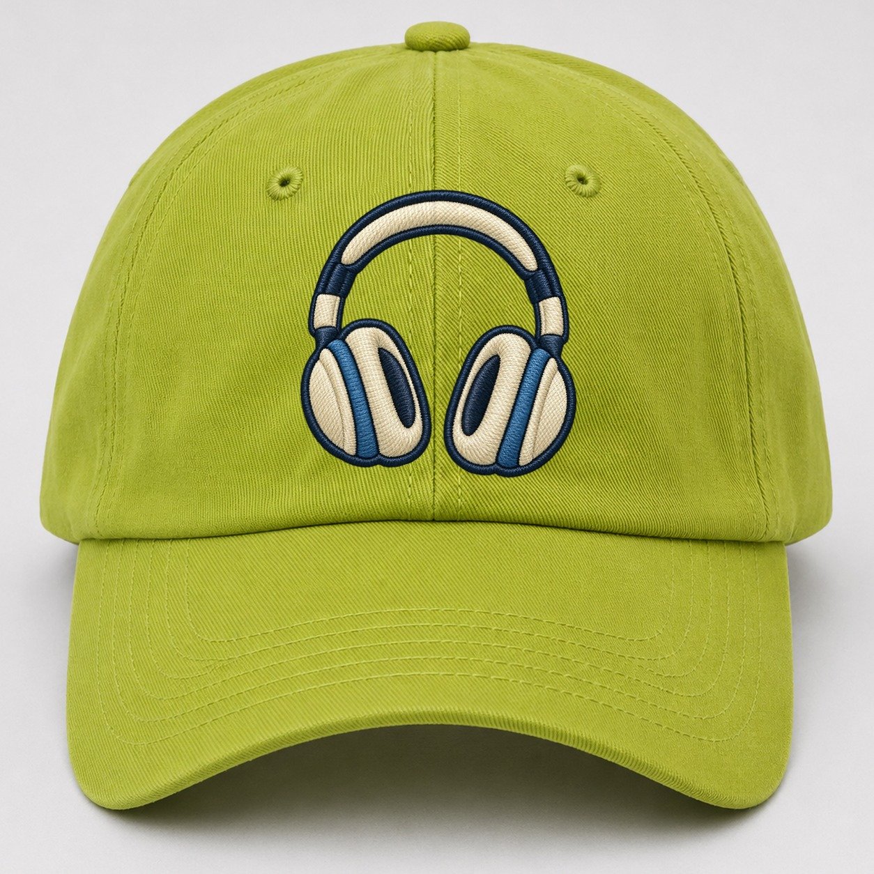 Over Ear Headphones Tiny Solo Marks Baseball Cap – Fluorescent Green