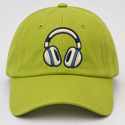Over Ear Headphones Tiny Solo Marks Baseball Cap – Fluorescent Green