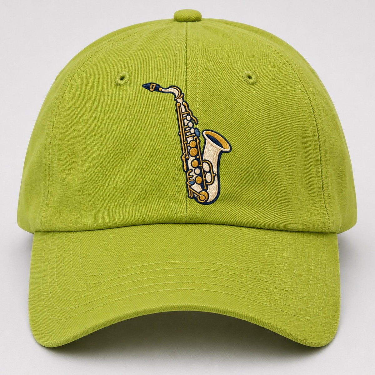 Saxophone Tiny Solo Marks Baseball Cap – Fluorescent Green