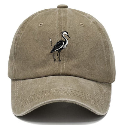 Heron with Cattail Classic Cap – Warm Sand