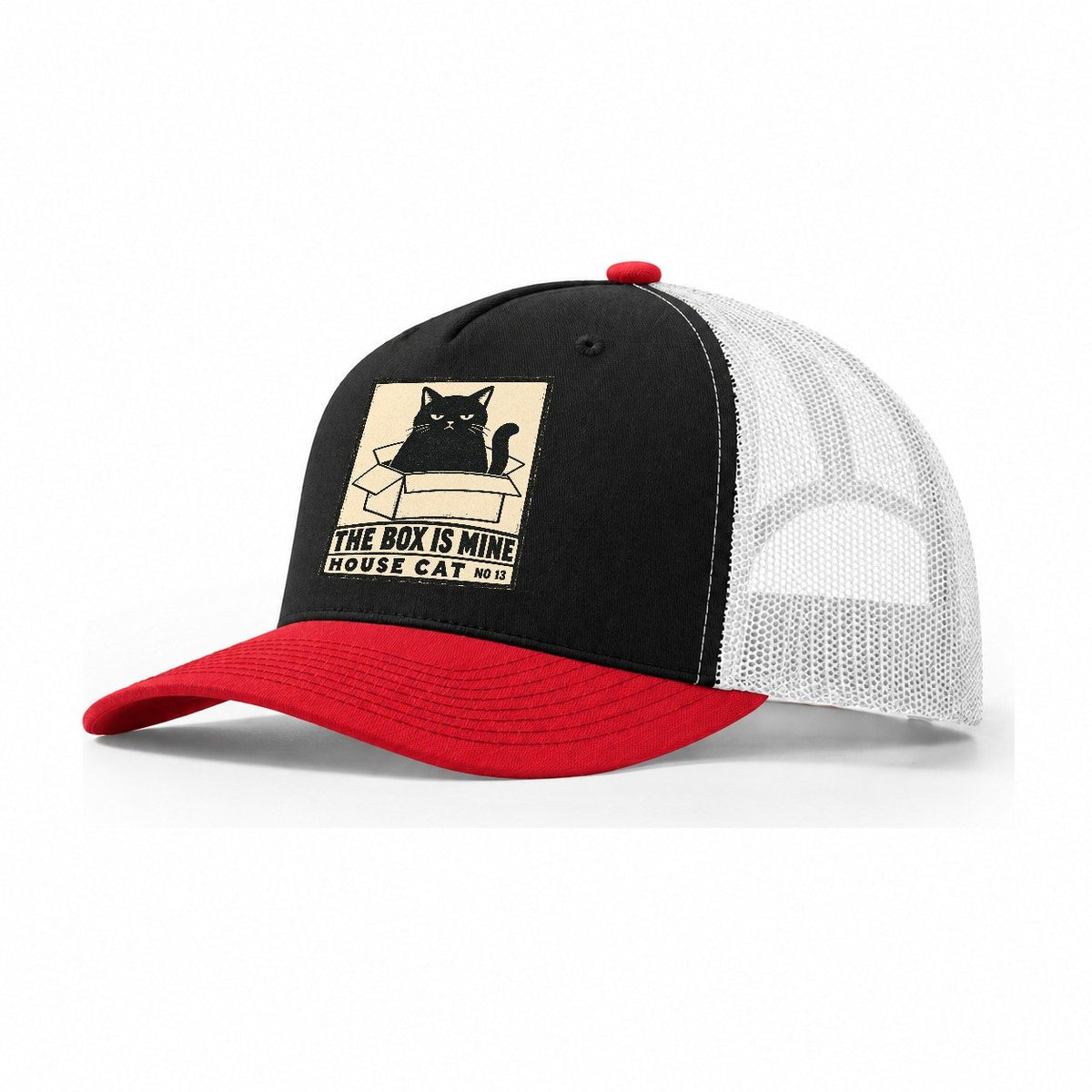 The Box Is Mine Neko Says No Trucker Hat – Black Red White