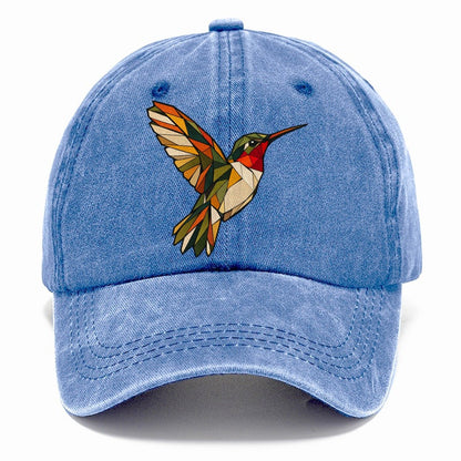 Ruby Throated Hummingbird Wildwood Mosaic Classic Cap – Summer Sky