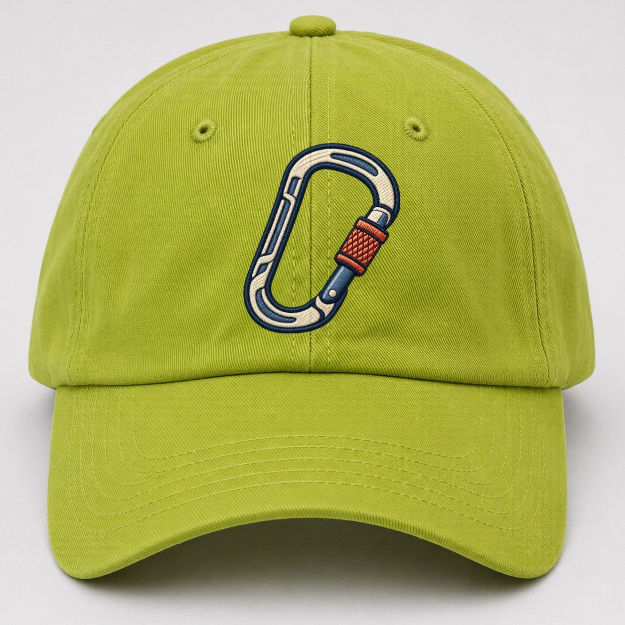 Climbing Carabiner Tiny Solo Marks Baseball Cap – Fluorescent Green