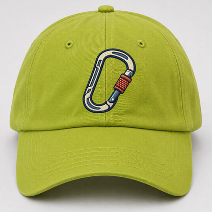 Climbing Carabiner Tiny Solo Marks Baseball Cap – Fluorescent Green