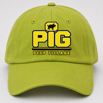 Pig Deep Tillage Heavy Duty Baseball Cap – Fluorescent Green