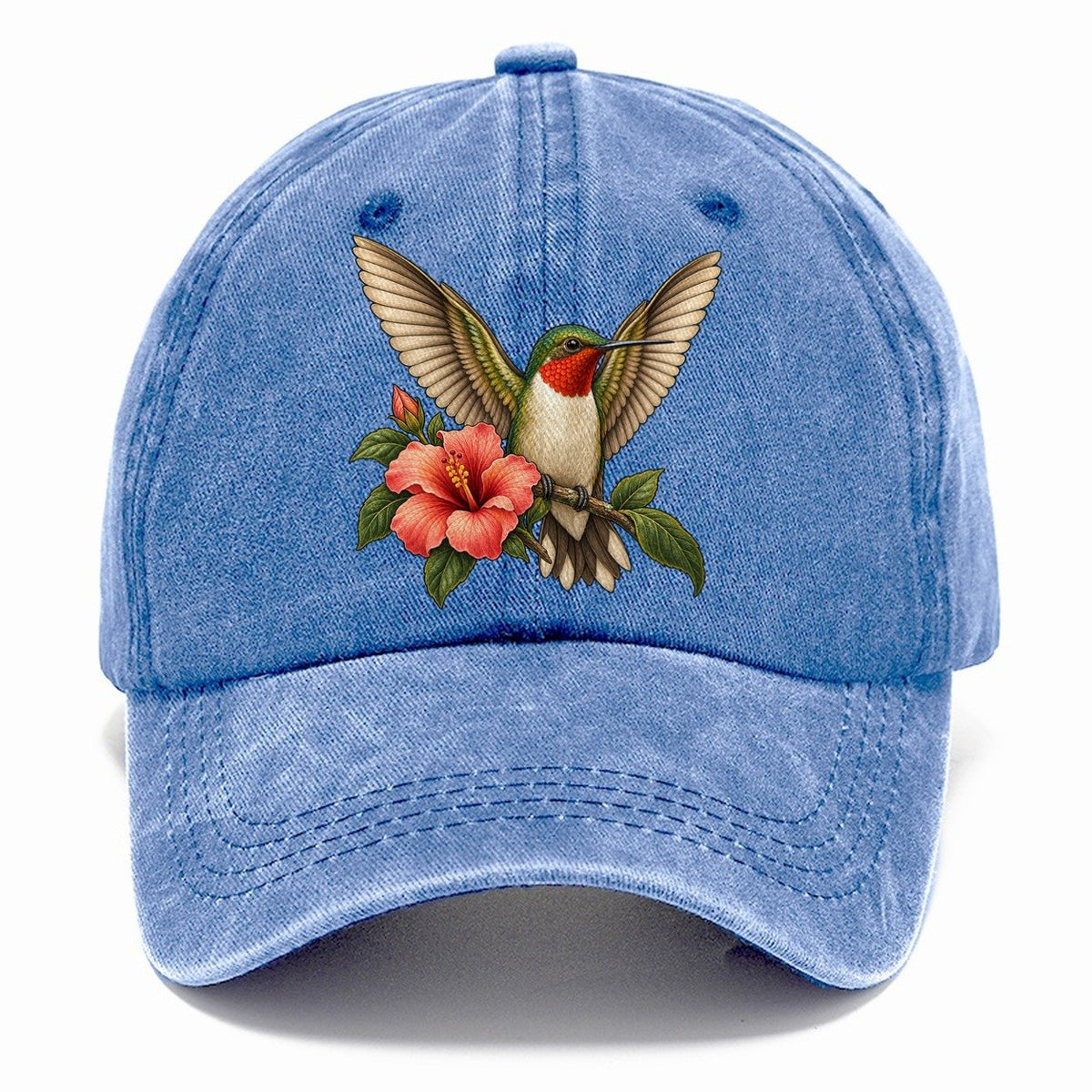 Hummingbird Morning Stretch Character Club Classic Cap – Summer Sky