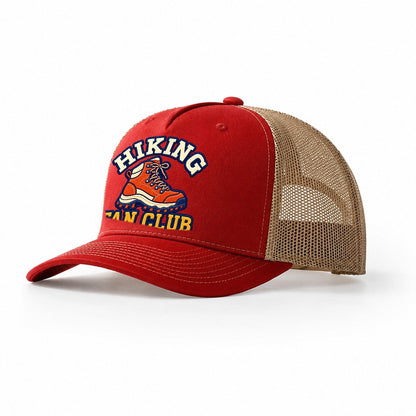 Hiking Fan Club Trucker Hat – Red Khaki
