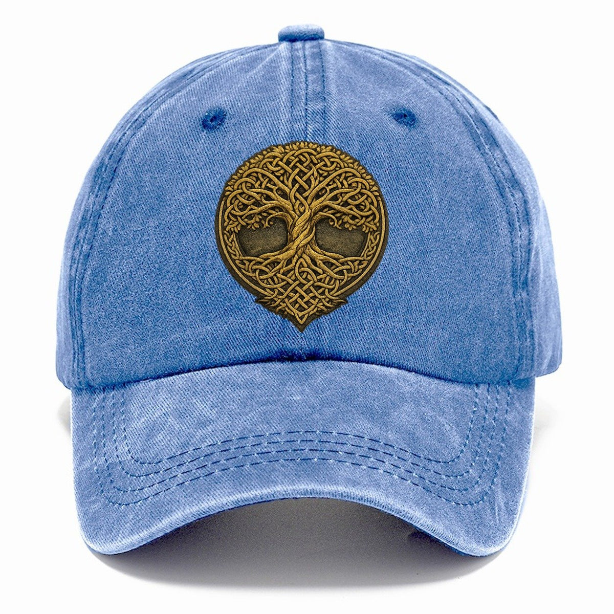 Golden Celtic Tree of Life Knotwork Classic Cap – Summer Sky