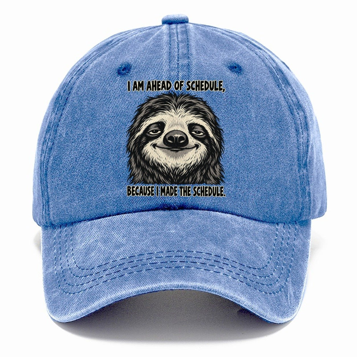 I Am Ahead Of Schedule Feral Logic Classic Cap – Summer Sky