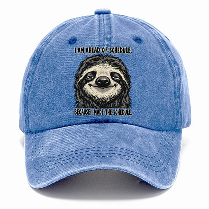 I Am Ahead Of Schedule Feral Logic Classic Cap – Summer Sky