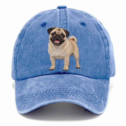 Pug Standing Top Breeds Classic Cap – Summer Sky