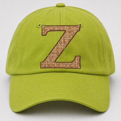 Woven Tweed Z Monogram Baseball Cap – Fluorescent Green