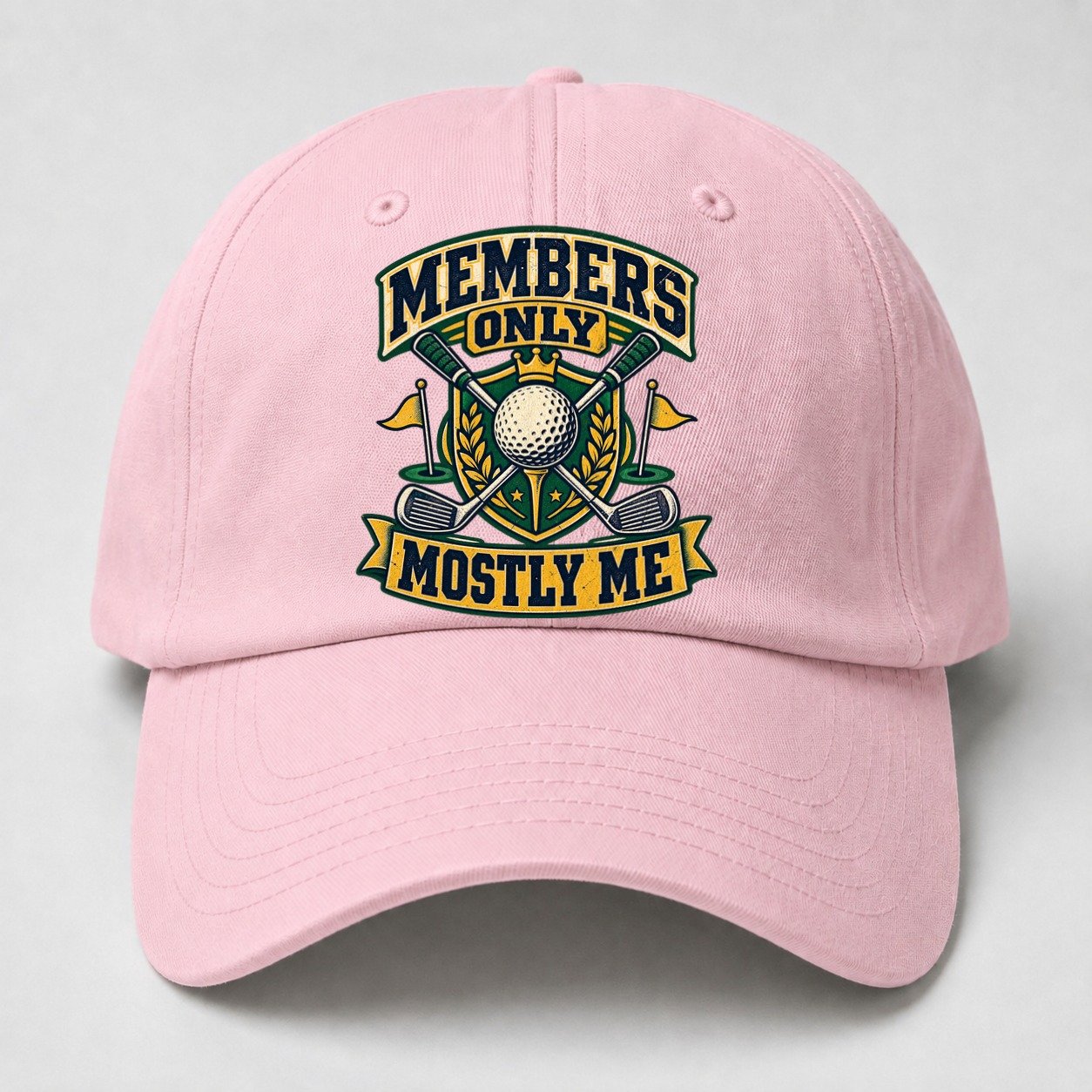 Members Only Mostly Me Golf Life Baseball Cap – Pink