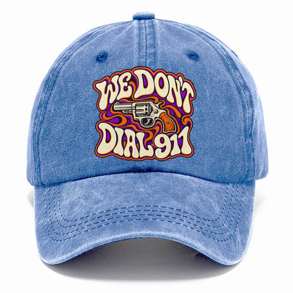 Psychedelic Frontier We Don't Dial 911 Classic Cap – Summer Sky